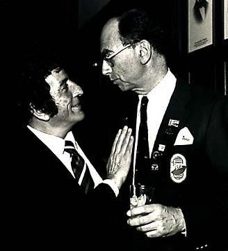 [Photo of Singer Tony Bennet and S.F. Congressman Quenten Kopp]