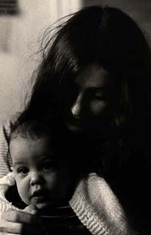 [Photo of Joan Saffa and baby Jason]