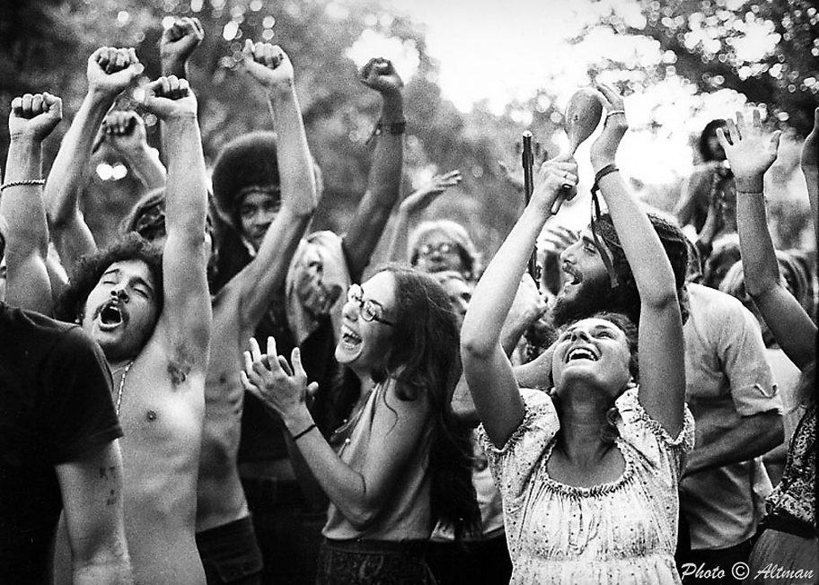 Photo of Hippies dancing. Davis Ca.