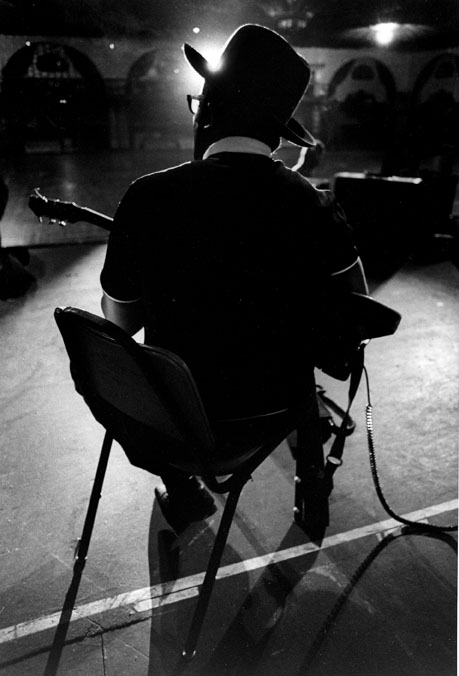 Bo Diddley  photographed from the back