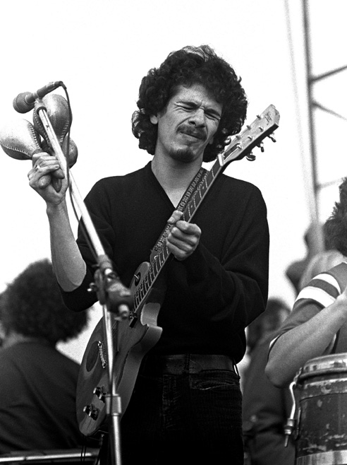 photo:  Carlos Santana at Altamont