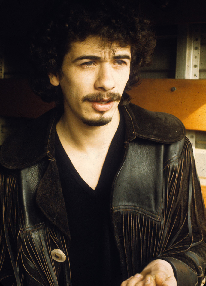 photo: Carlos Santana backstage at  Altamont 