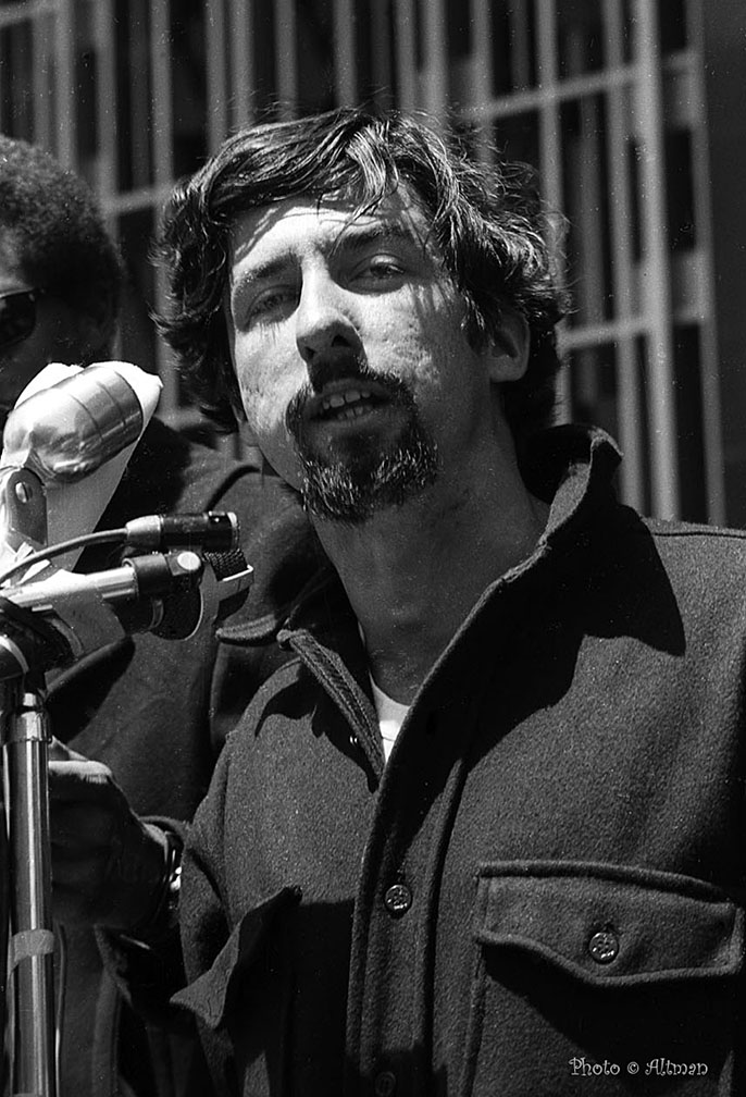 Photo- Tom Hayden 1969 - Berkeley